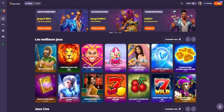 Coolzino Casino jeu