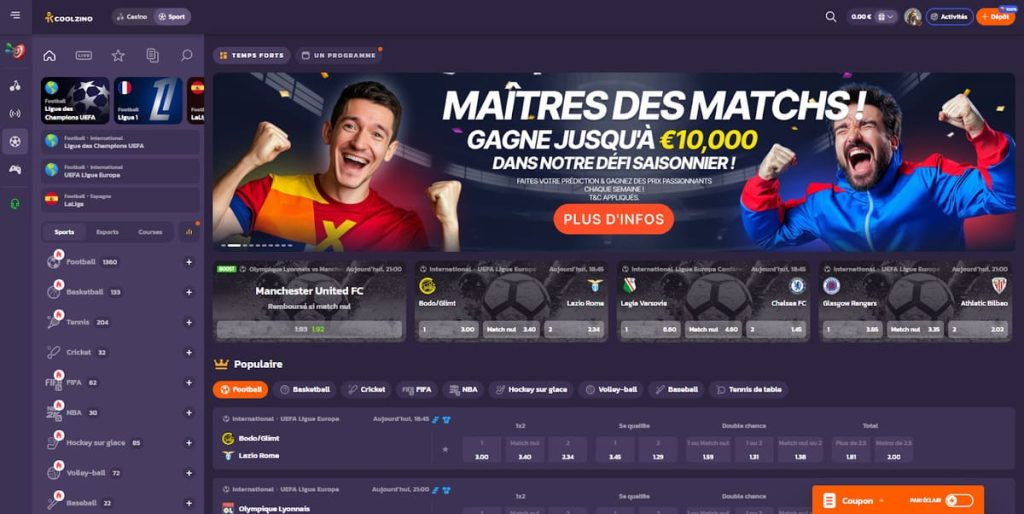 Coolzino Casino paris sportif